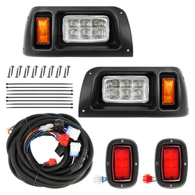 CartClan Club Car DS LED headlights provide bright night visibility for safer night rides.