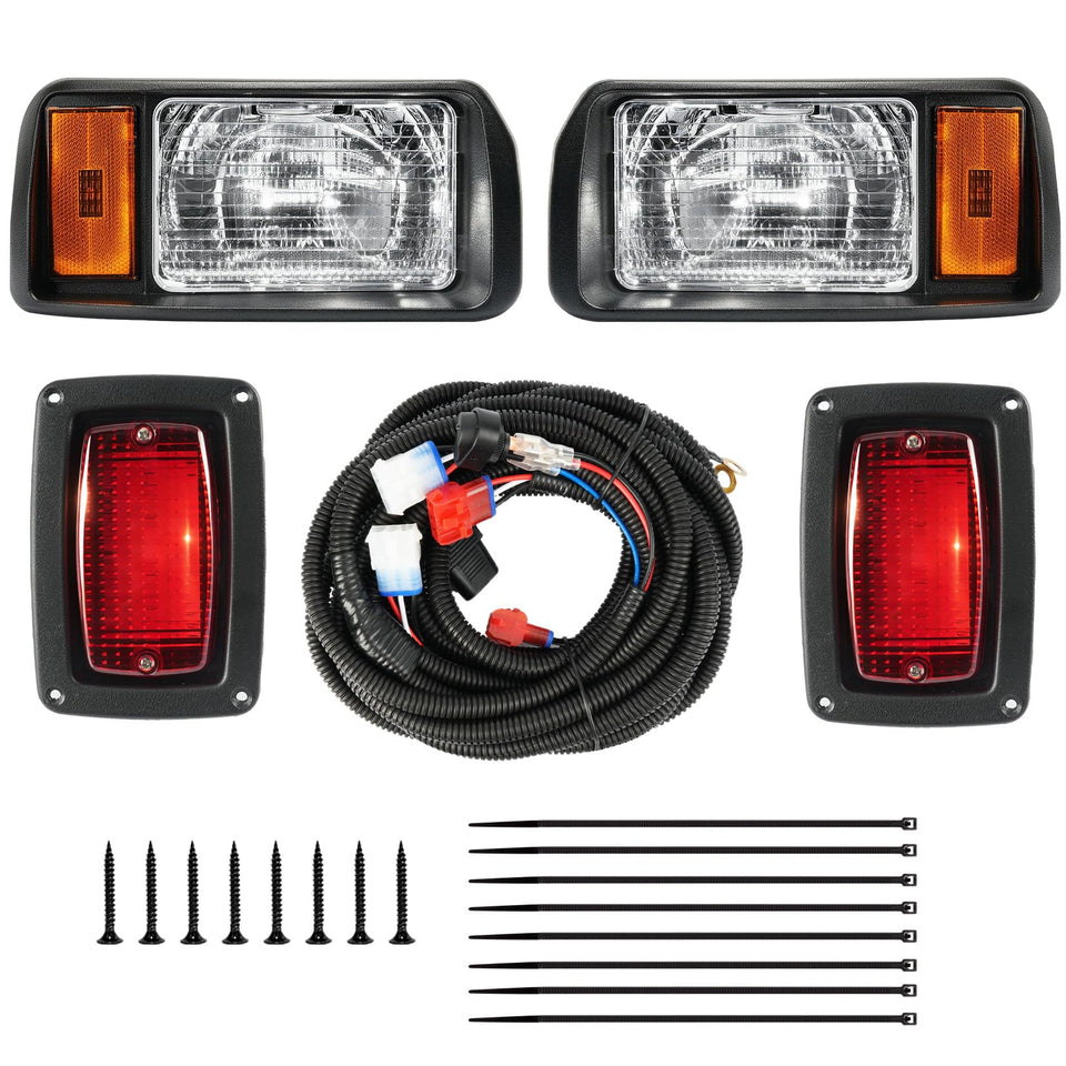 CartClan Club Car DS light kit headlights provide bright illumination for safe night driving.