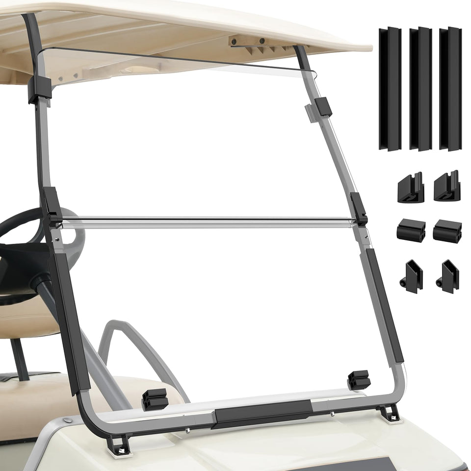 CartClan Club Car DS Windshield clear foldable design for easy storage