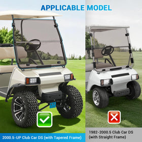 CartClan Club Car DS windshield compatibility for 2000.5-UP carts ensures proper, secure fit