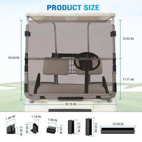 CartClan DS windshield includes installation hardware for quick setup.