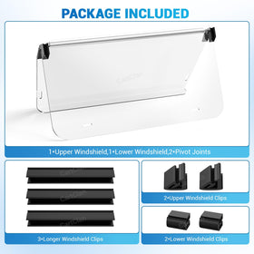 CartClan DS Windshield provides rain and wind protection