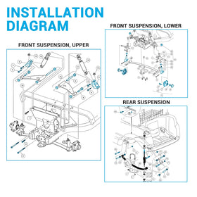 CartClan Deluxe repair kit diagram for easy reference during installation.