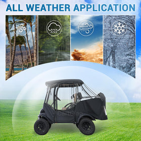 CartClan Club Car Precedent Enclosure all-weather design blocks rain and wind