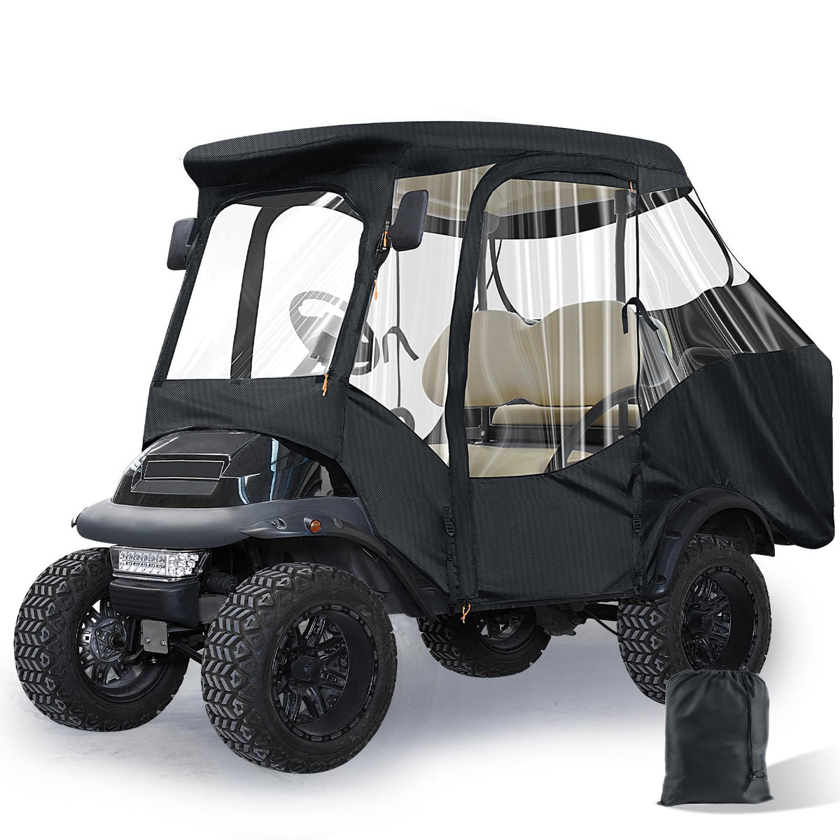 CartClan Club Car Precedent Enclosure front view for durable rain protection