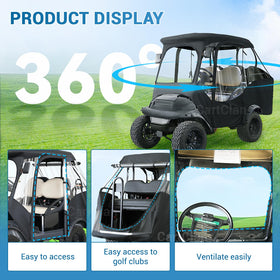 CartClan Club Car Precedent Enclosure side rolled door enables easy access in any weather