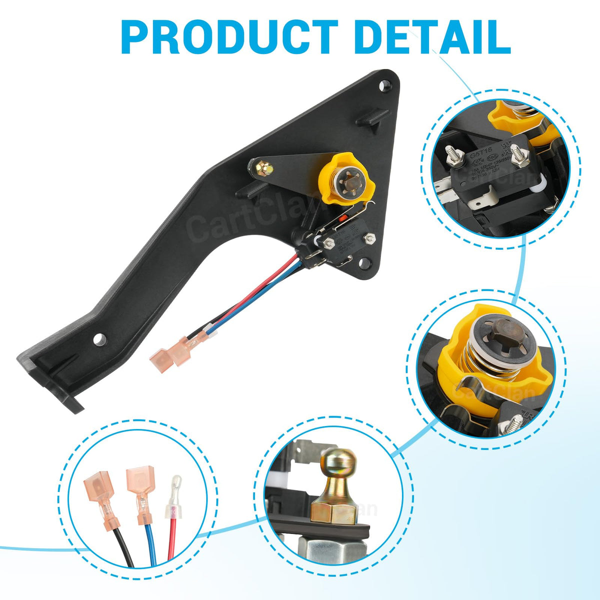 CartClan Club Car Precedent F&R shifter assembly label showing OEM part verification