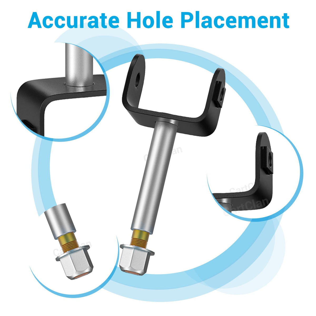 CartClan Front wheel hub with bearings reduces play and wear.