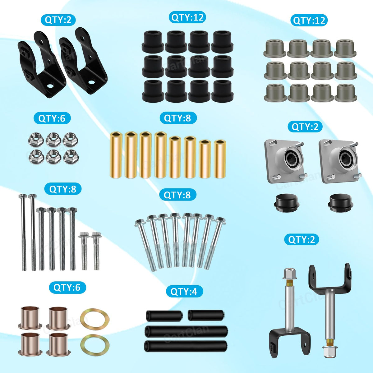 CartClan King pin repair kit supports smoother suspension and reliability.
