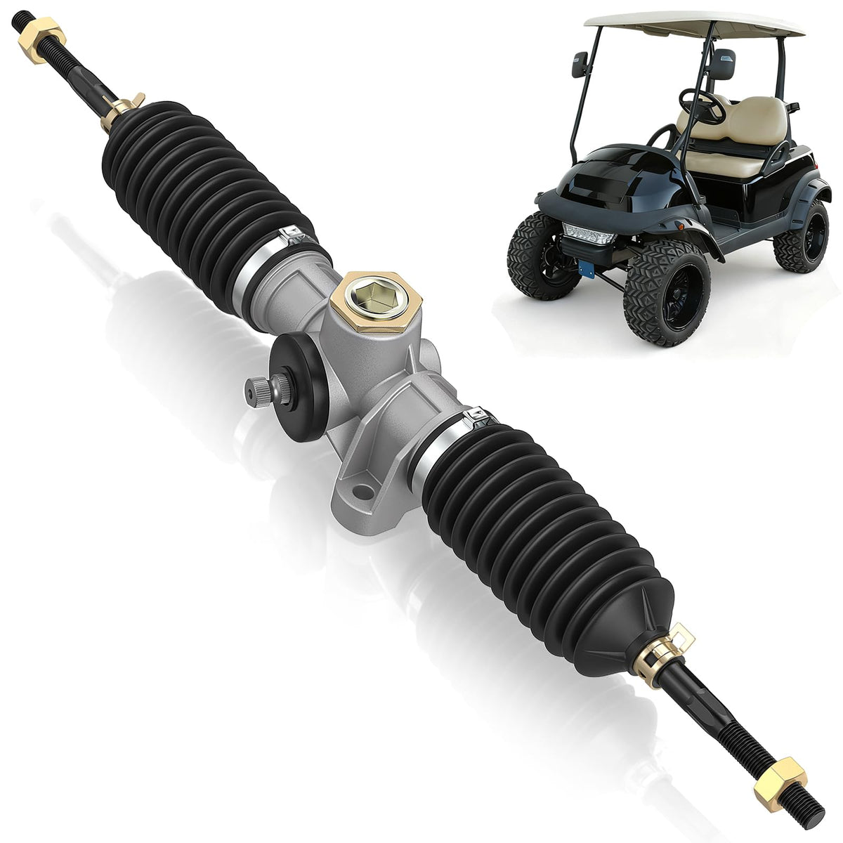 CartClan club car precedent steering rack with durable steel for smoother steering