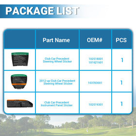CartClan compatibility graphic shows 2004–2011 and 2012-up model fit for Precedent carts.