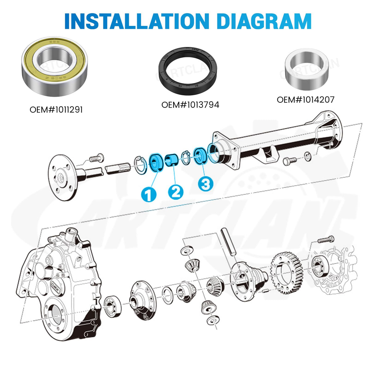 CartClan rear axle seals 4-pack designed for reliable sealing