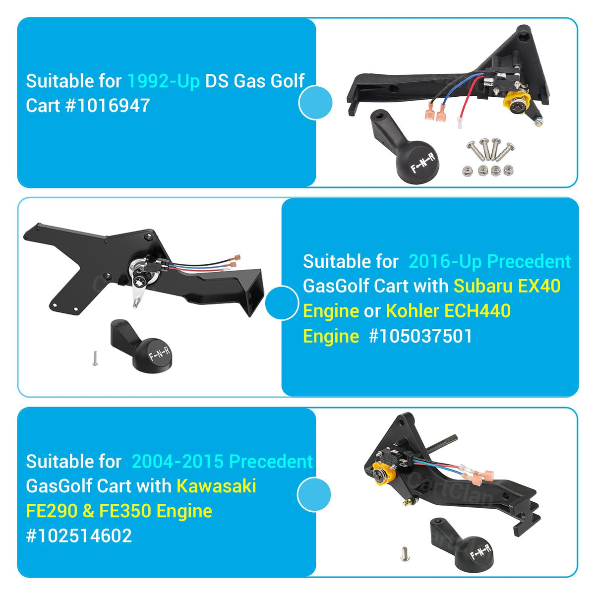 CartClan preassembled shifter angle ready for instant use.