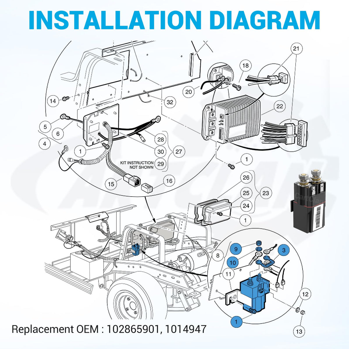 Compatibility note showing OEM numbers for model verification