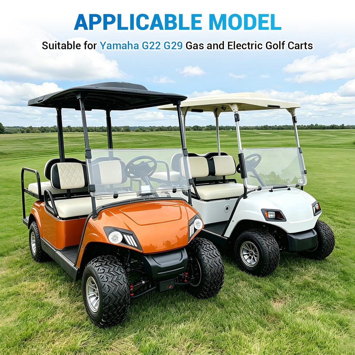 CartClan compatible Yamaha G22/G29/G&E models support smooth steering integration.
