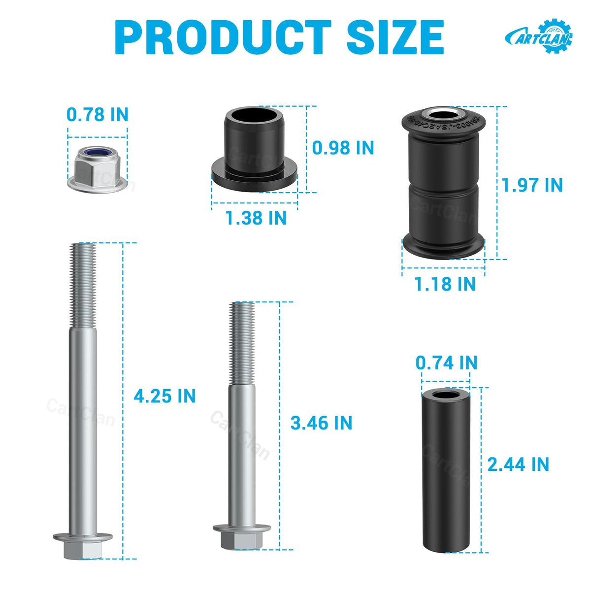 CartClan control arm bushings provide smoother steering and longer suspension life