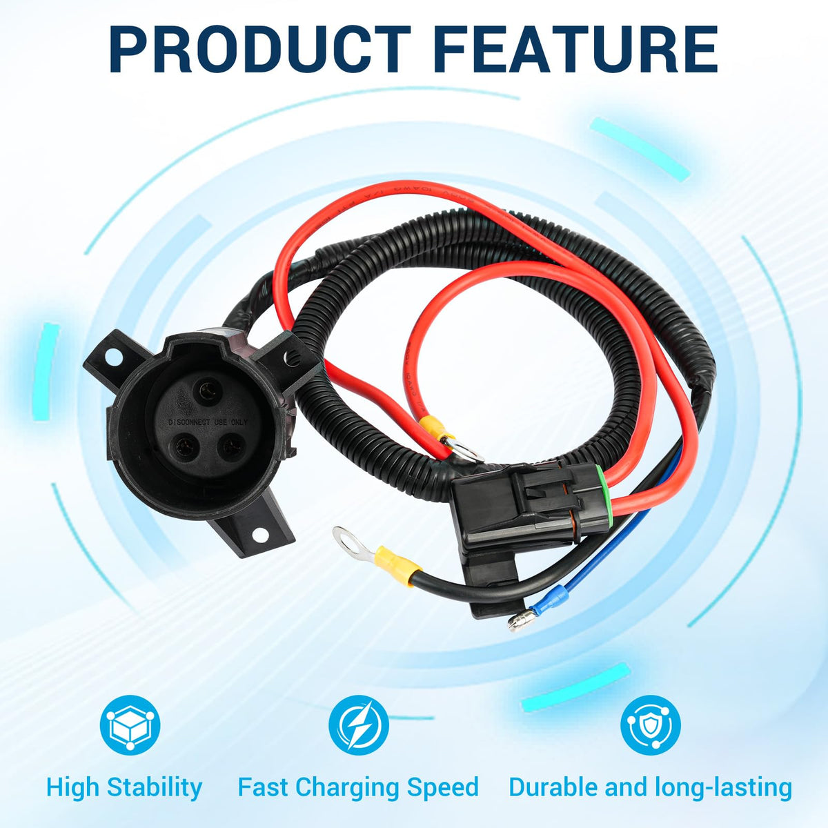 CartClan DC receptacle contacts highlight durable conductive interface.