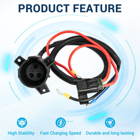 CartClan DC receptacle contacts highlight durable conductive interface.