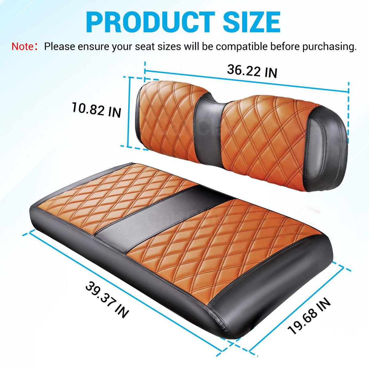 CartClan diamond-design seat cover adds style and durability.