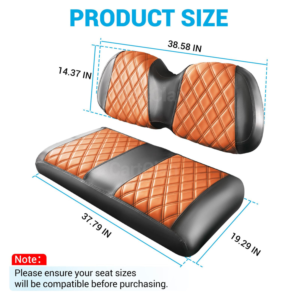 CartClan diamond design seat covers enhance interior style for Club Car Precedent.