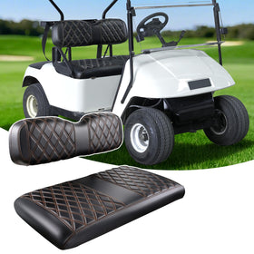 CartClan Diamond Seat Covers for EZGO TXT front protect against wear.