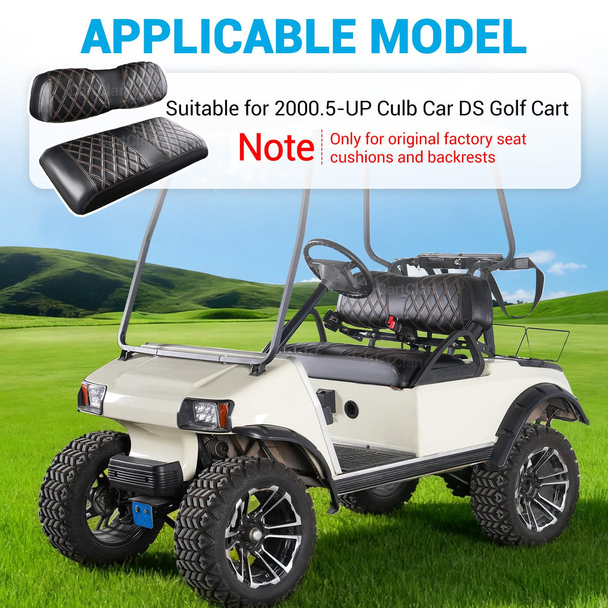 CartClan diamond design adds stylish update to your golf cart interior.