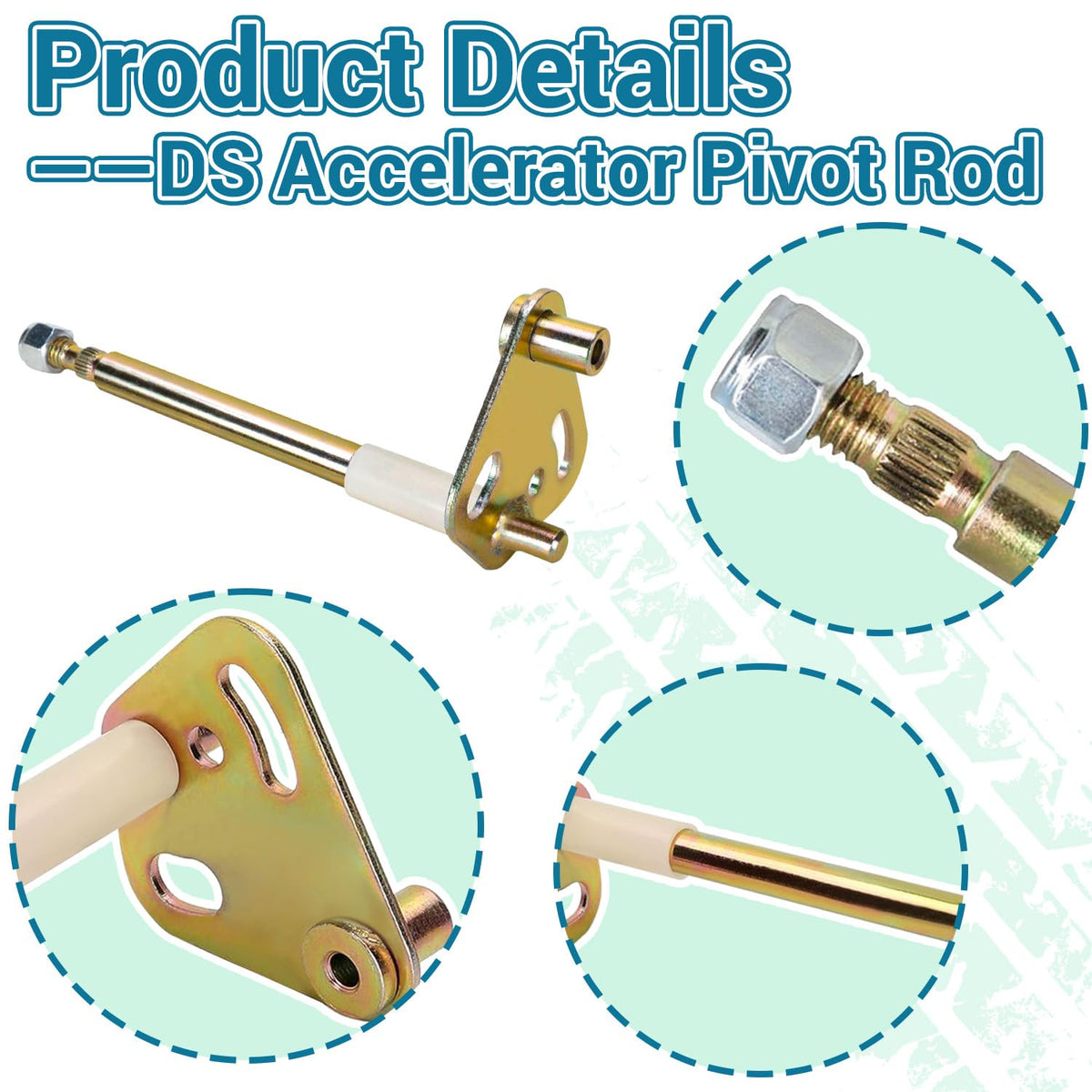 CartClan DS rod bracket and bushing reduces play and slippage.