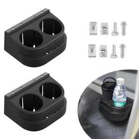 CartClan DS dual cup holder front view showing easy reach and secure placement.