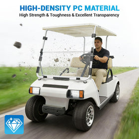 CartClan DS windshield kit includes clips and screws for easy mounting