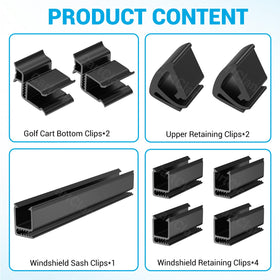 CartClan DS windshield retaining clips package includes all parts
