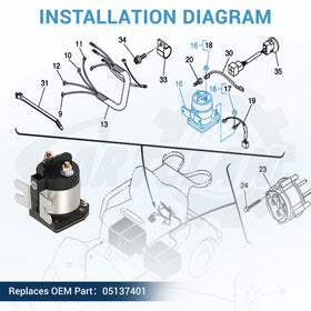 CartClan durable zinc-plated steel case solenoid