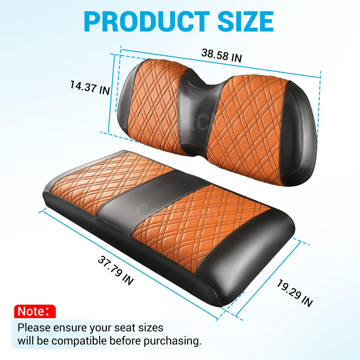 CartClan easy-clean seat cover resists water, dirt, and grease