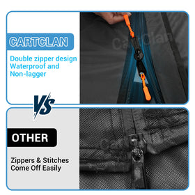 CartClan heavy-duty 600D material ensures durability in harsh weather.