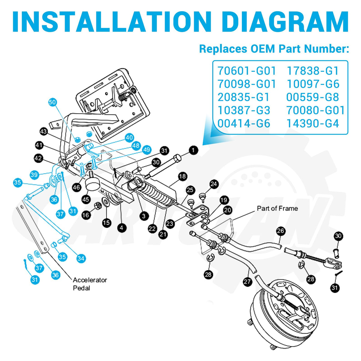 CartClan flanged bearing enables smooth motion and wear resistance.