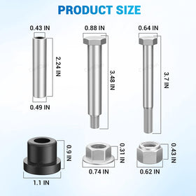 CartClan EZGO kit contents display 12 bushings and 6 sleeves.