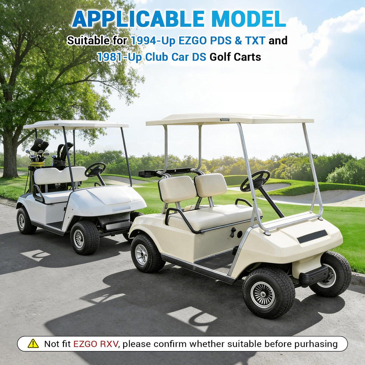 CartClan EZGO kit side view highlights easy DIY maintenance.