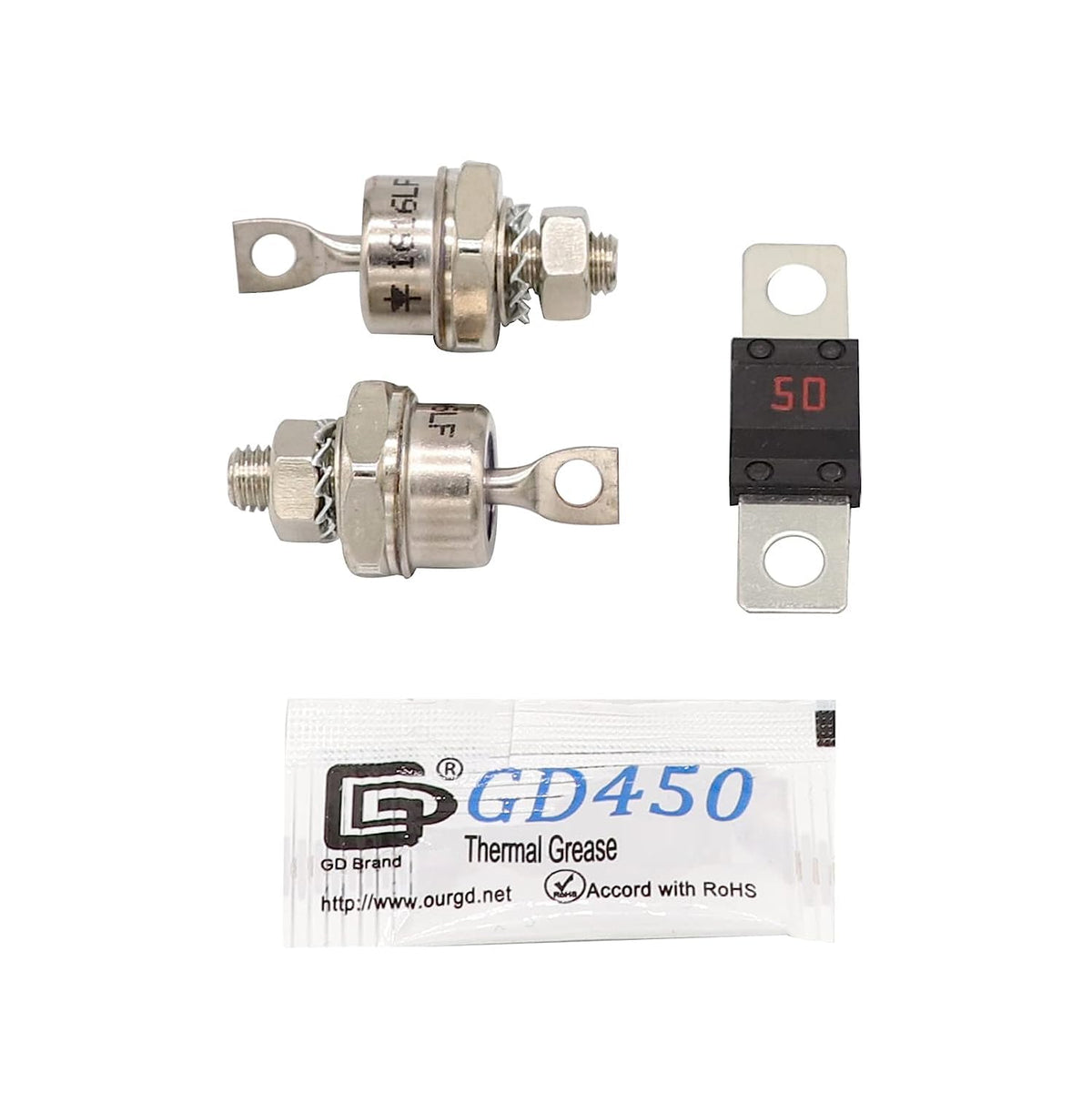 CartClan EZGO Powerwise rectifier diodes close-up for reliable maintenance.