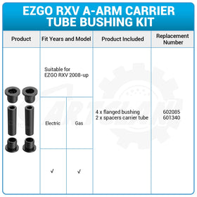 CartClan EZGO RXV bushing kit promotes quiet operation under load