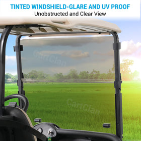 CartClan EZGO RXV windshield with clips and screws for quick install