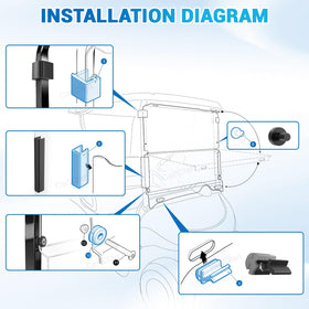 CartClan EZGO RXV windshield isolator dampens vibrations for smoother operation.