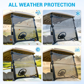 CartClan EZGO RXV windshield PC material delivers durability and clarity