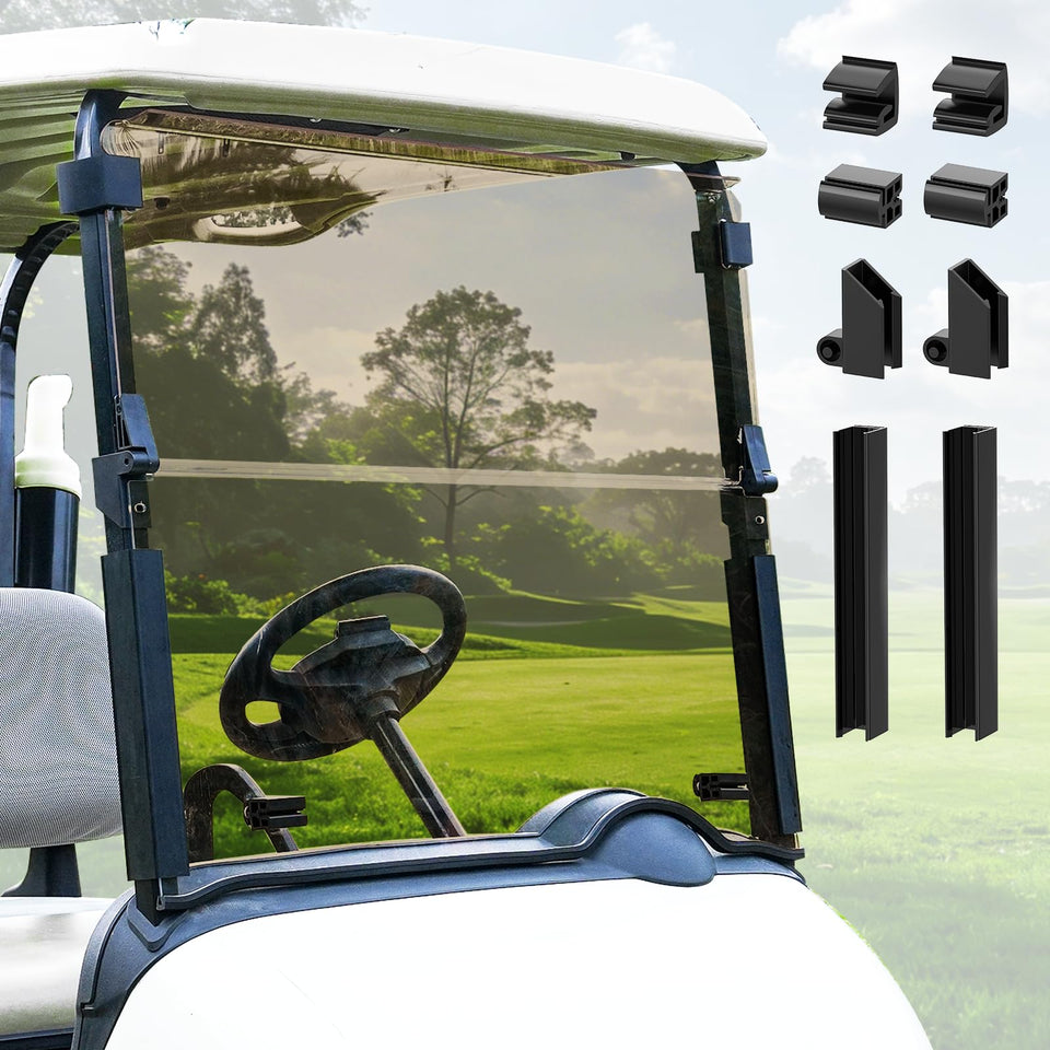 CartClan EZGO RXV windshield tinted for glare reduction and UV protection