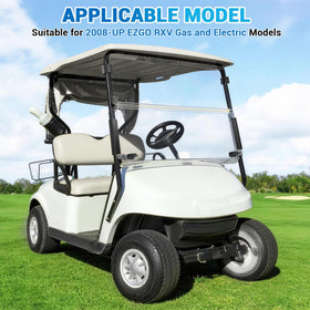 CartClan EZGO RXV upper windshield latch provides a snug fit for a calmer ride.