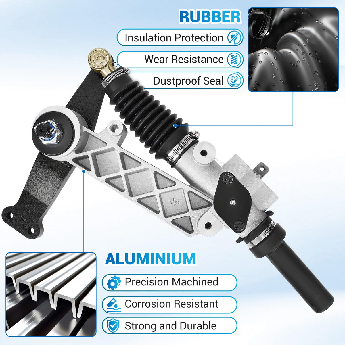 CartClan EZGO steering box features durable steel for long-lasting TXT and Medalist.