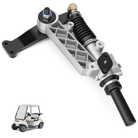 CartClan EZGO steering box close-up shows rugged steel construction for durability.