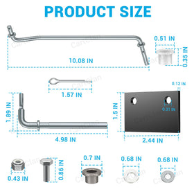 CartClan teflon washer (3/8 inch) supports precise alignment.