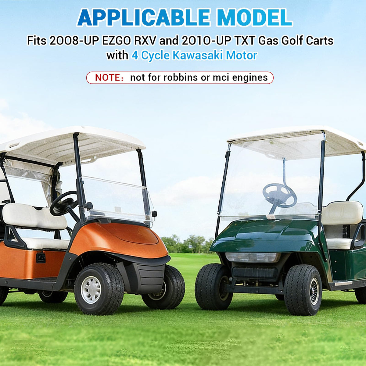 CartClan EZGO tune up kit in use during golf cart maintenance session.