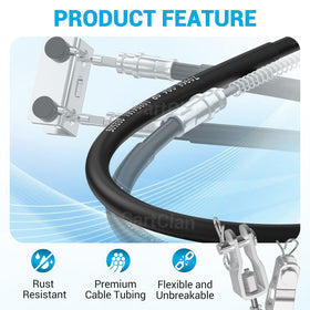 Stainless steel core enhances durability and flexibility in CartClan brake cables