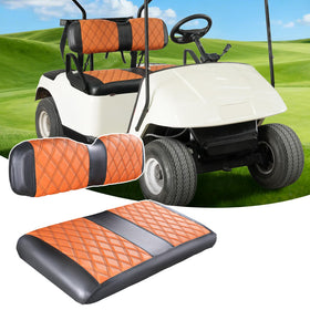 CartClan golf cart front seat diamond cover protects EZGO TXT cushions.