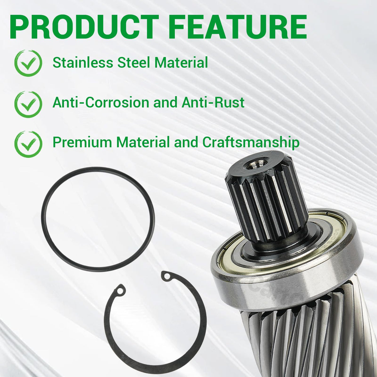CartClan EZGO TXT input shaft kit features clasp spring for reliable assembly